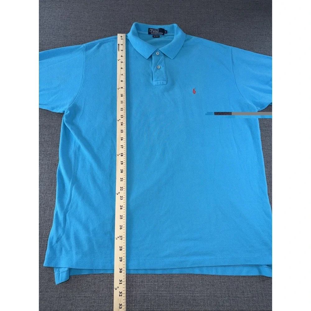 Polo Ralph Lauren Polo Shirt Men's XL Blue Short Sleeve Pony Logo Cotton Classic